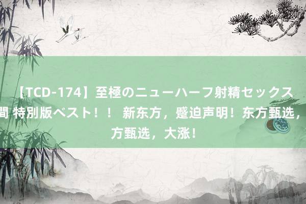 【TCD-174】至極のニューハーフ射精セックス16時間 特別版ベスト！！ 新东方，蹙迫声明！东方甄选，大涨！