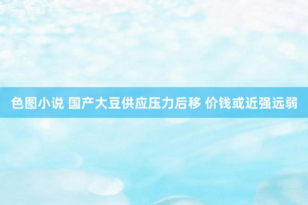 色图小说 国产大豆供应压力后移 价钱或近强远弱