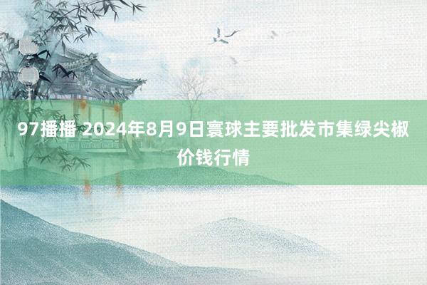 97播播 2024年8月9日寰球主要批发市集绿尖椒价钱行情