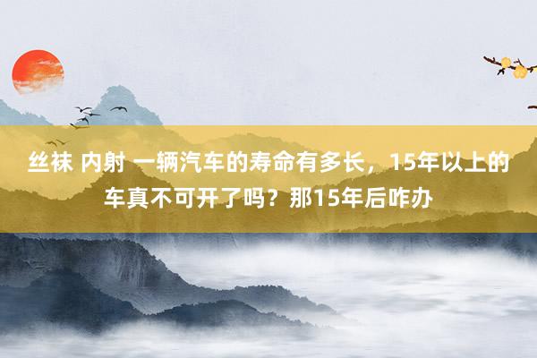 丝袜 内射 一辆汽车的寿命有多长，15年以上的车真不可开了吗？那15年后咋办